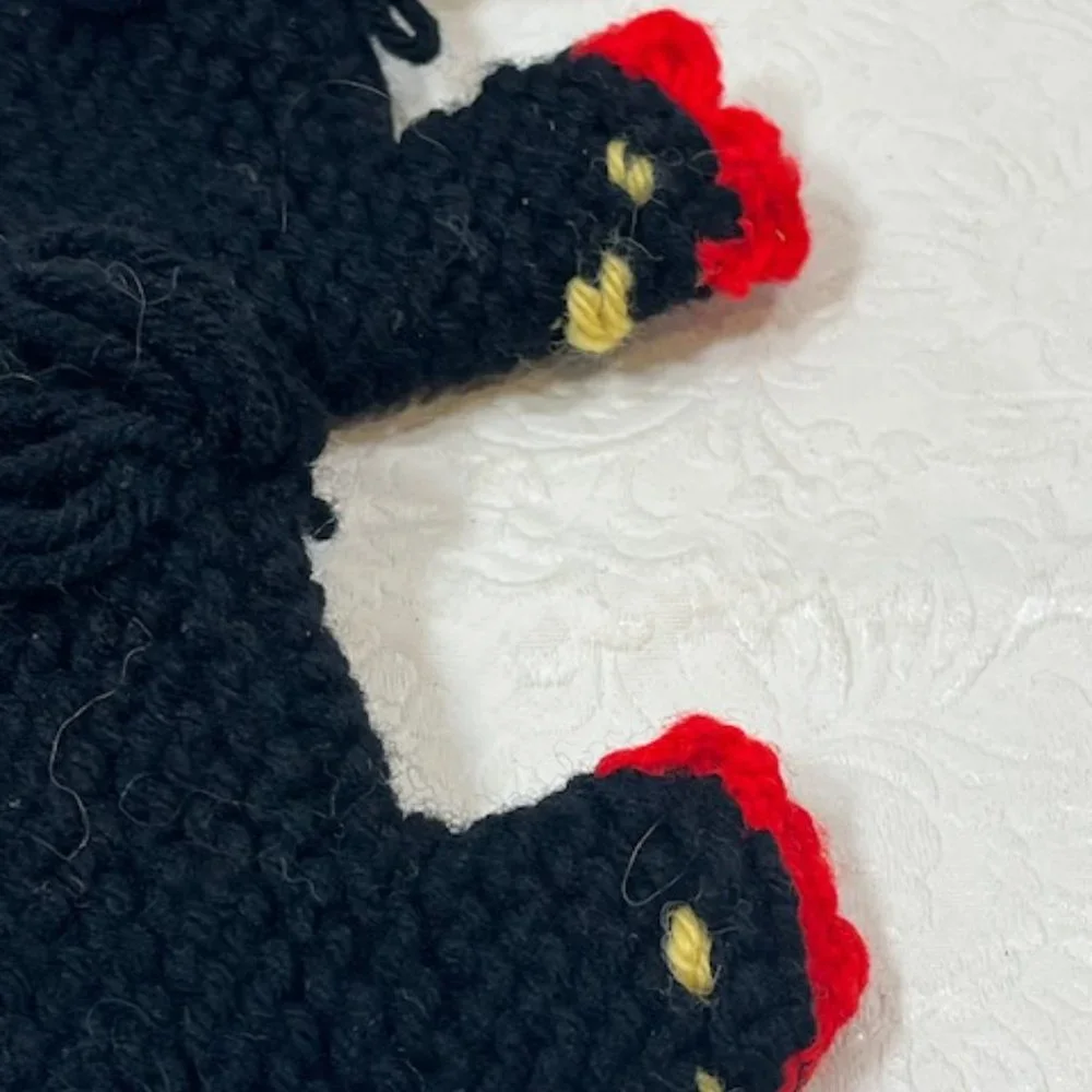 Two (2) Crocheted/Knitted Chicken/Hen Egg Cozies Covers Holder Decor 3
